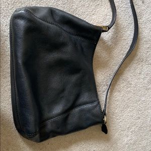 Michael Kors black leather crossbody purse